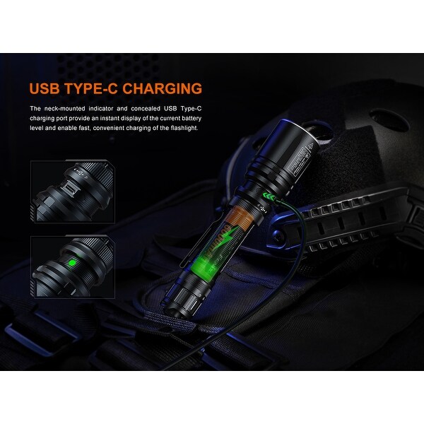 Fenix TK30R 1640 Yard Long-Throwing Tactical LEP Flashlight - Bed