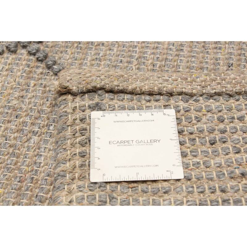 ECARPETGALLERY Braid weave Sienna Taupe Wool Rug - 5'2 x 7'10