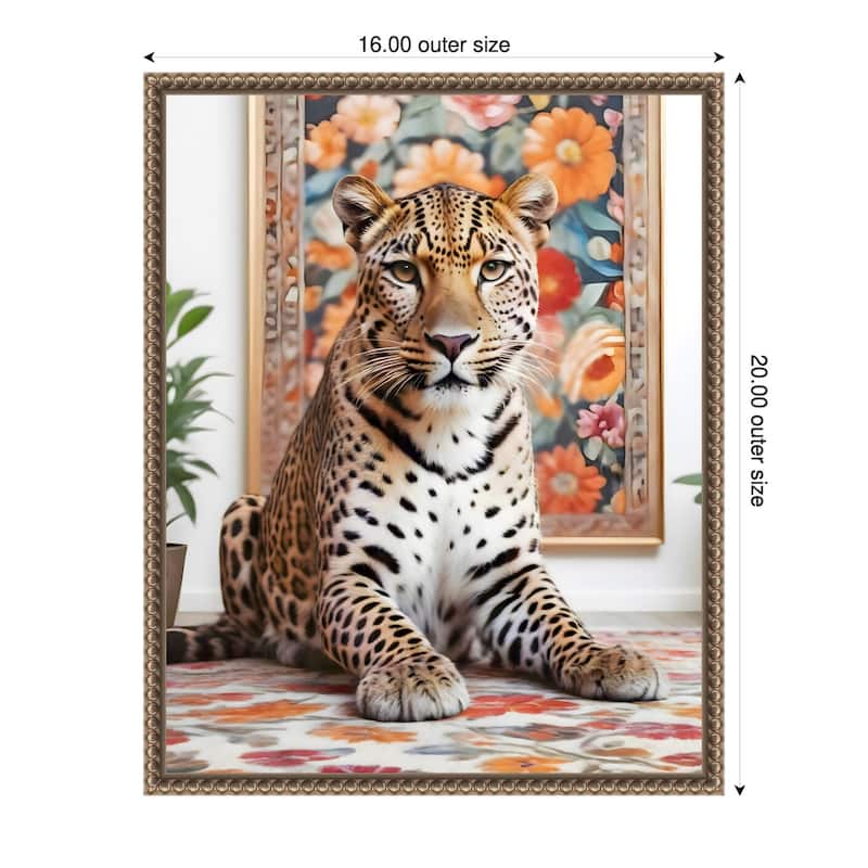 Summer Home by Uma Gokhale Framed Canvas Wall Art - 16 x 20 in