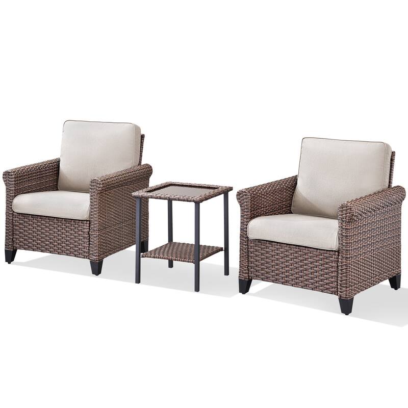 Pocassy Outdoor Sofa with Patio Chairs Funiture Set