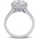 preview thumbnail 4 of 4, Miadora 2 1/2ct DEW Moissanite Halo Engagement Ring in 10k White Gold
