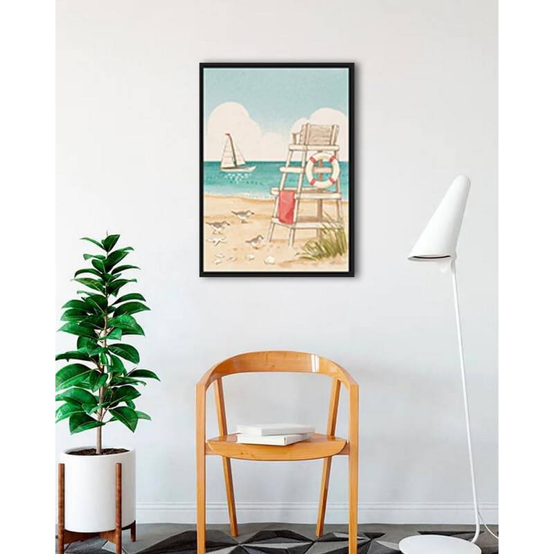 Beach Time III Framed Poster - 24 x 36 Inch - Black