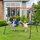 preview thumbnail 8 of 12, Saucer Swing with Stand for Kids Outdoor 2 seat