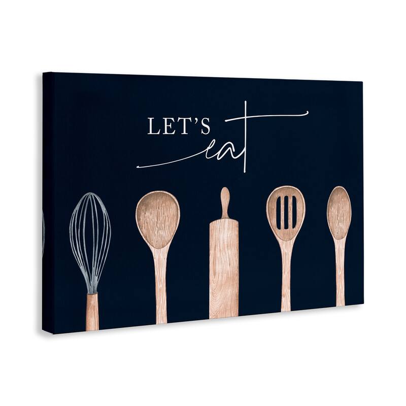 Stupell Let's Eat Kitchen Utensils Canvas Wall Art Design By Lux + Me Designs