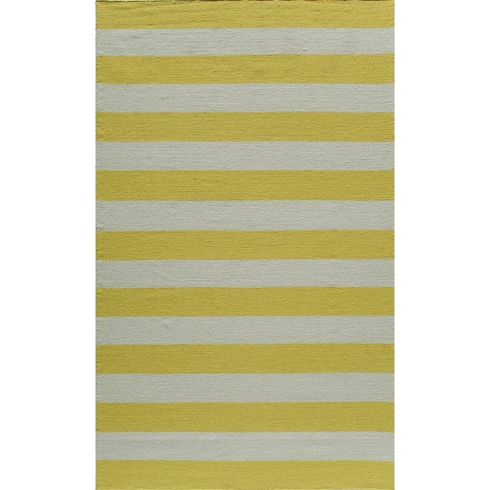 Momeni Laguna Hand Woven Wool Contemporary Striped Area Rug