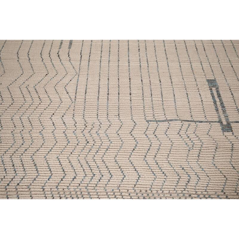 Earth Tone Moroccan Large Area Rug Hand-Knotted Oriental Wool Carpet - 11'9" x 15'3"