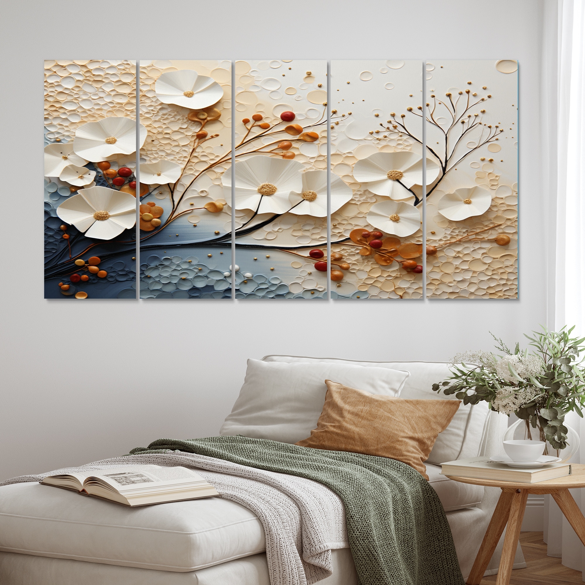 Designart "Ethereal Elegance" Abstract Collages Wall Art Prints Set