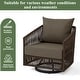 preview thumbnail 32 of 81, Rope Woven Patio Conversation Set with Swivel Chair & Settee Cushions