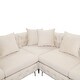 preview thumbnail 5 of 9, Large L-Shaped Modular Sofa, 5-Seat Velvet Sectional Couch