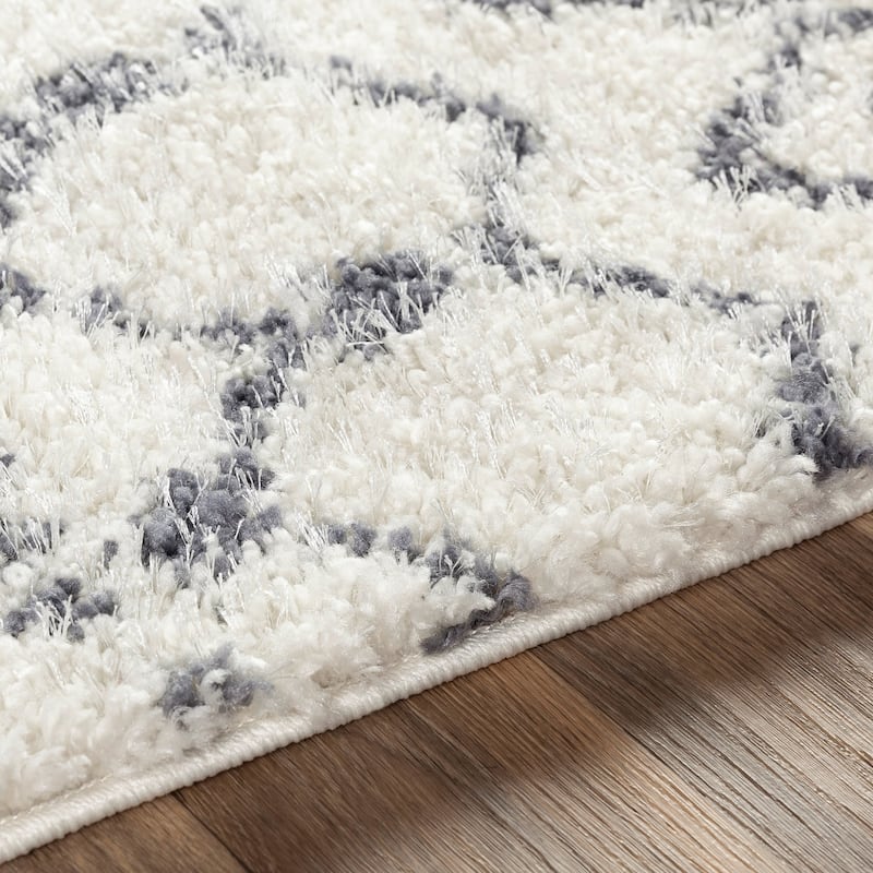 Livabliss Bouchra Moroccan Trellis Shag Area Rug