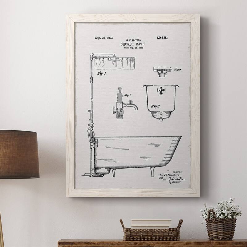 Vintage Bath I-Premium Framed Canvas - Ready to Hang