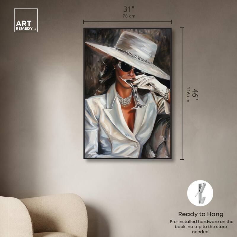Time for a Martini Canvas by Art Remedy