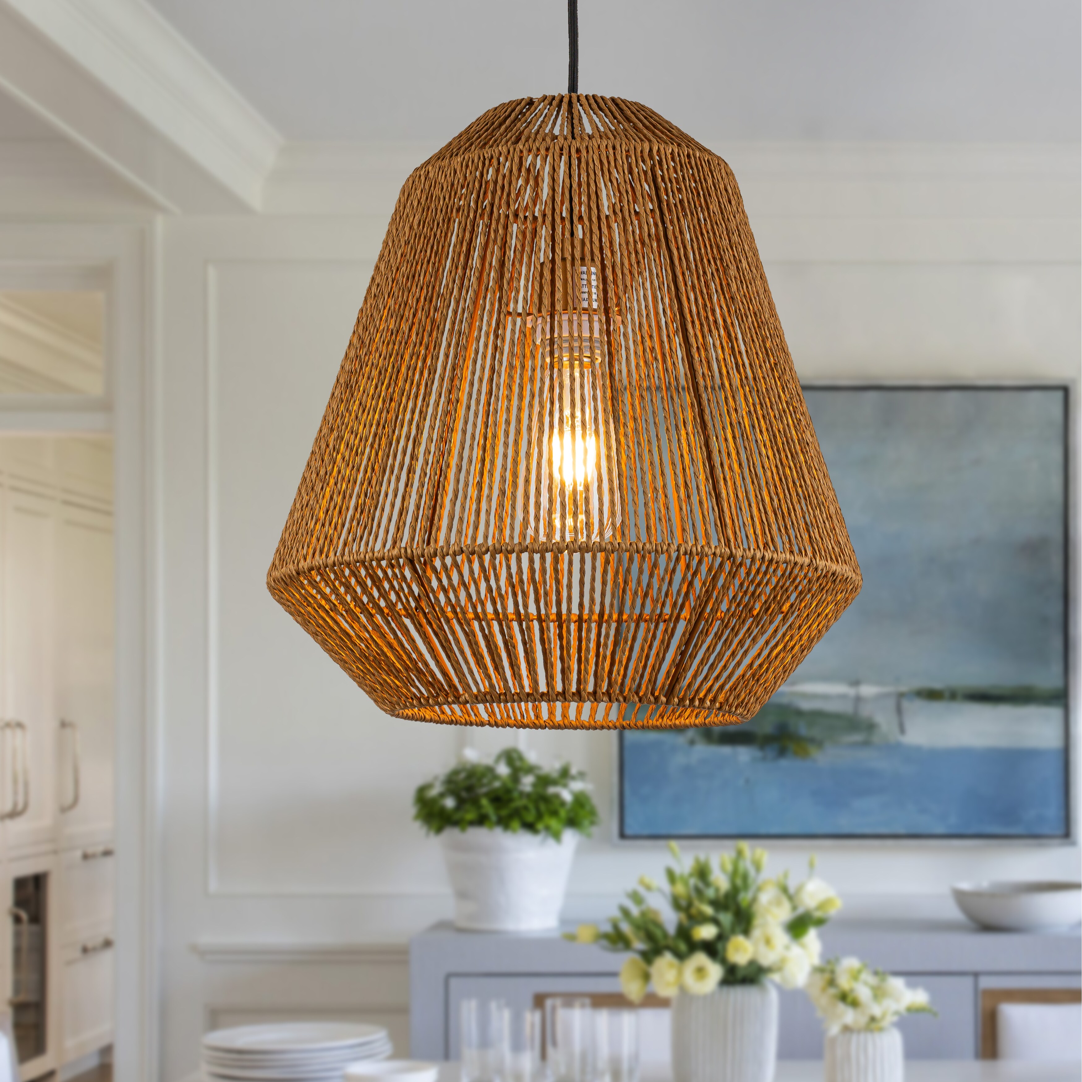 Woven Pendant Lights Bed Bath Beyond
