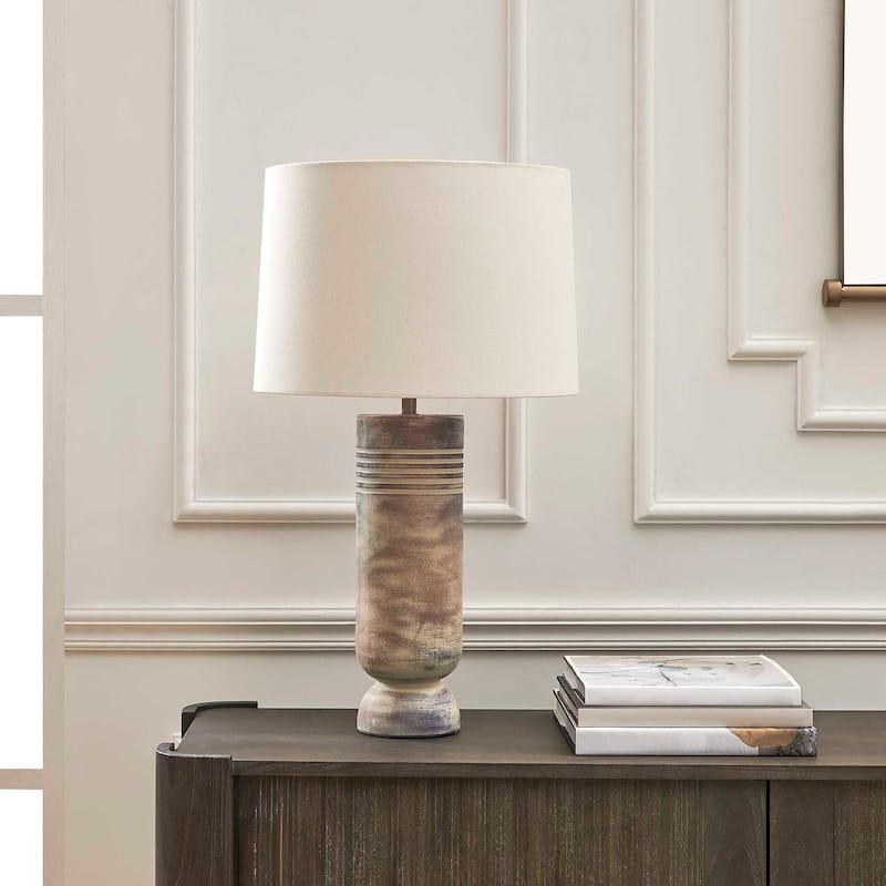 Uttermost Vale Beige Hues Table Lamp - 16.00" W x 28.38" H x 16.00" D