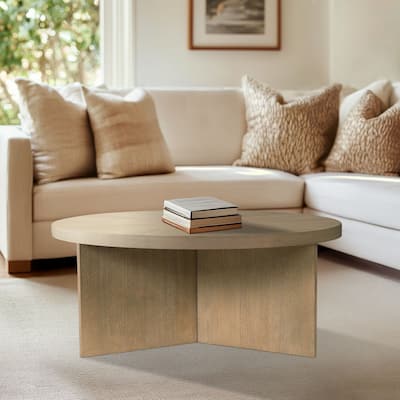 Sadie Round Coffee Table Reclaimed Greige