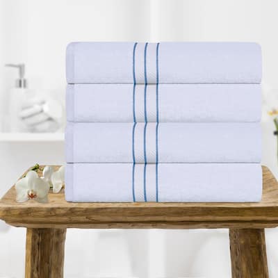 Turkish Cotton Plush Heavyweight Bath Towel Set of 4 by Superior