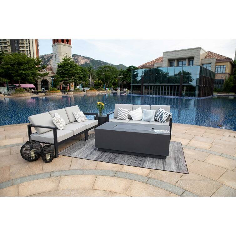 Sedona 66" Fire Pit Table w/ Hidden Propane Tank Drawer Bundle