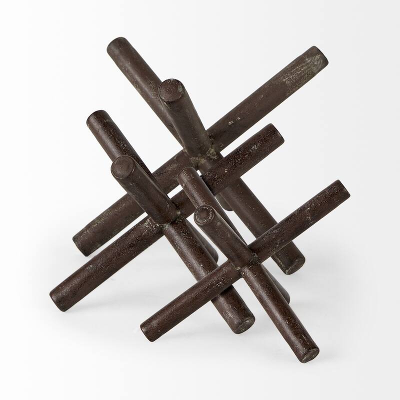 Rustic Metal X Decorative Sculpture