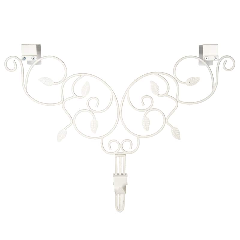 Adjustable Wreath Hanger for Door - Ivy (White) - White
