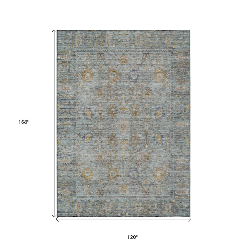 HomeRoots Oriental Traditional Rectangle Outdoor Rug