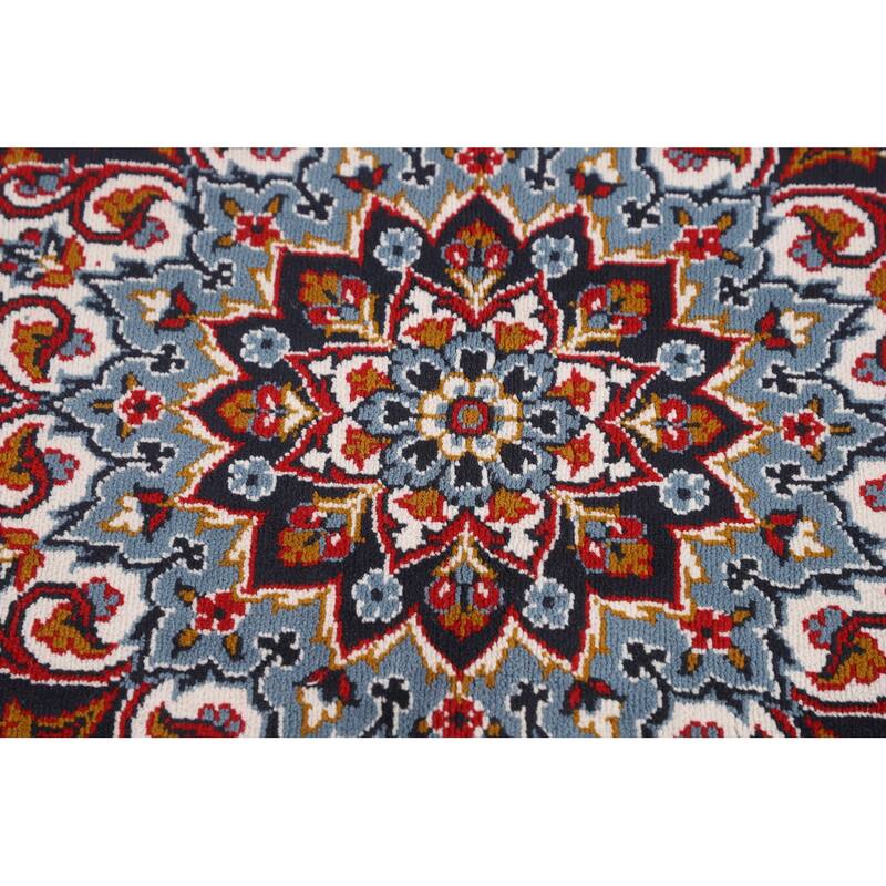 Red Kashan Turkish Rug Floral Oriental Machine-Made Carpet - 9'8" x 12'10"