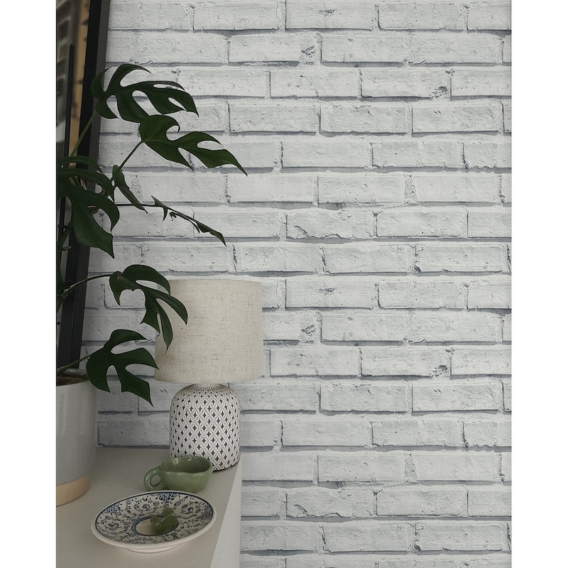 Arthouse Faux Brick Peel and Stick Wallpaper - 20.5 in. W x 18 ft. L