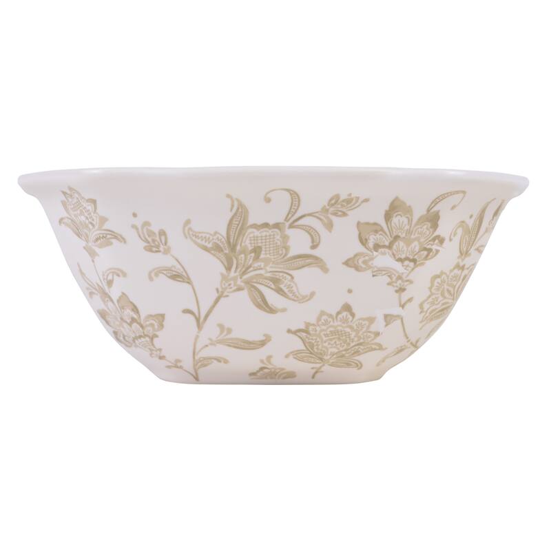 Batik Toile Taupe Porcelain 12 Pc Dinnerware Set