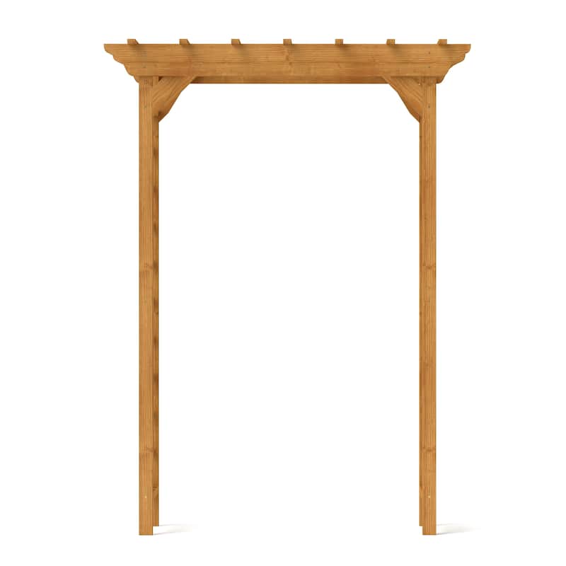 GDF Studio - Outdoor Wooden Wedding Arbor Trellis Arch for Garden and Ceremony Decor