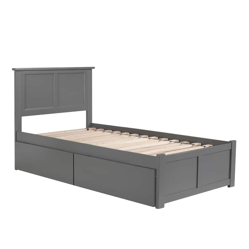 Platform Bed with Drawers - Modern Storage Bed Frame - Mattress Ready - Includes Turbo Charger