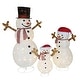 preview thumbnail 2 of 10, VEIKOUS 4 ft. Warm White LED Snowman Family Christmas Holiday Yard Decoration (3-Piece)