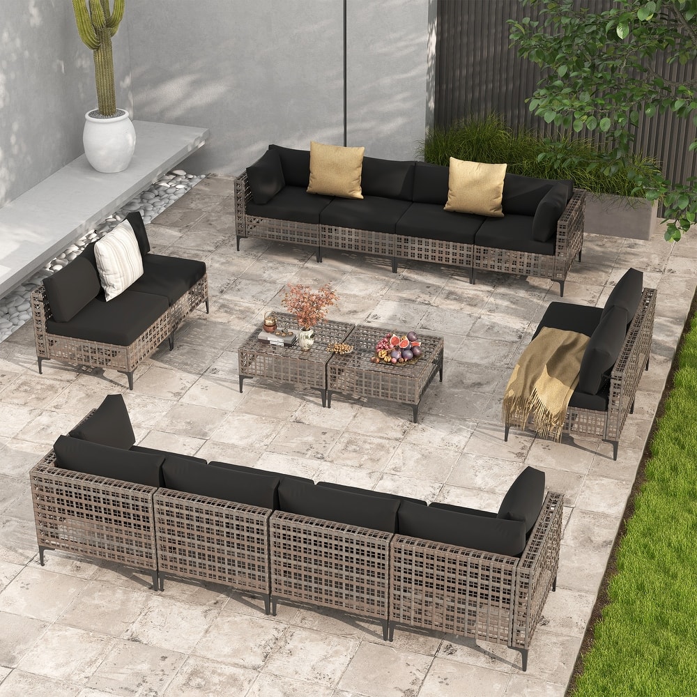Outdoor Patip Sectional Seating Group with Cushions