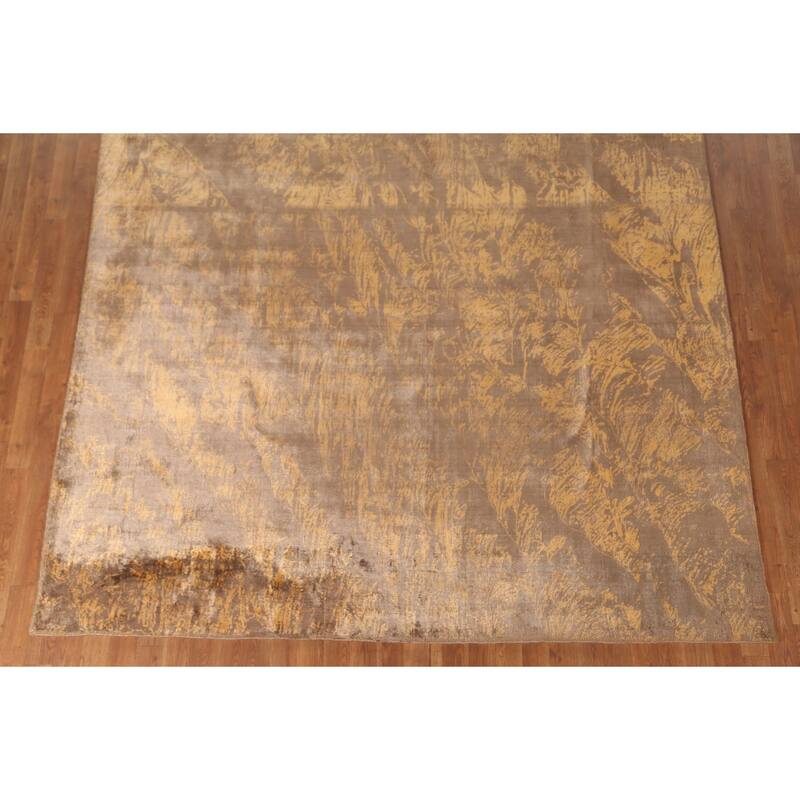 All-Over Abstract Area Rug Hand-Knotted Wool Carpet - 7'7"x 9'8"