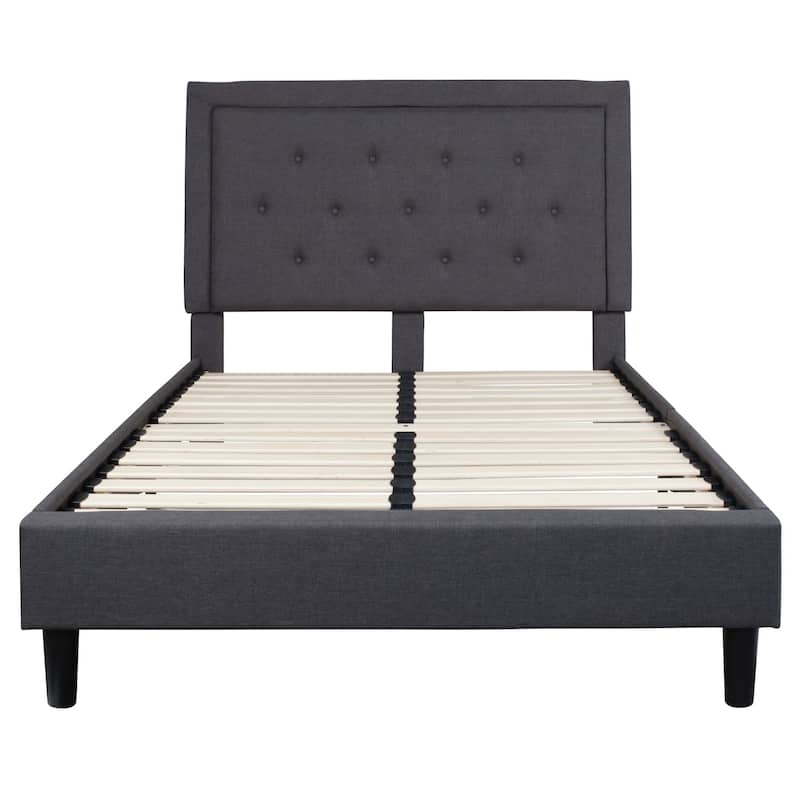 Tufted Platform Bed with 10in. Pocket Spring Mattress