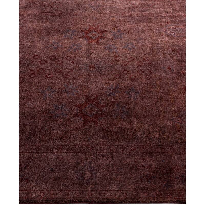 Overdyed One-of-a-Kind Hand-Knotted Area Rug - Purple - 4' 2" x 5' 9"