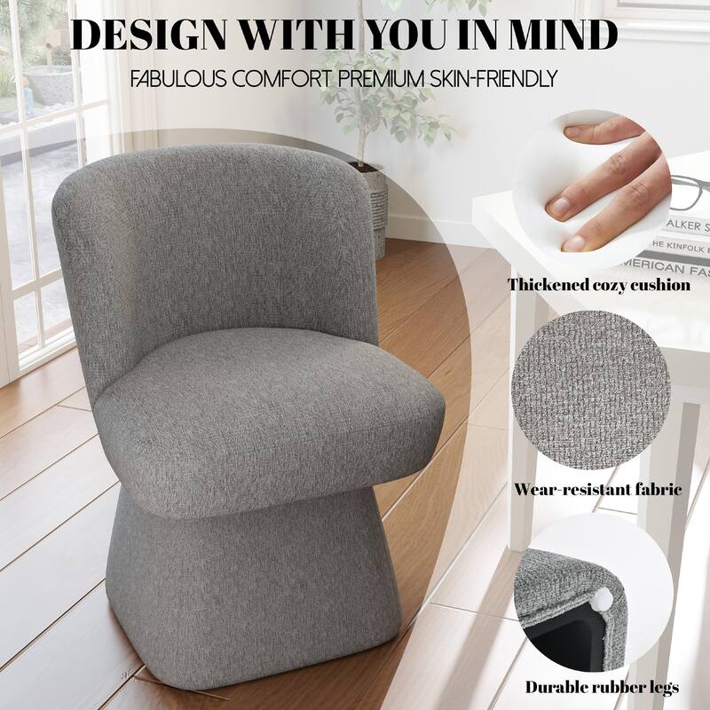 Fabric Upholstered Dining Chairs Set of 2