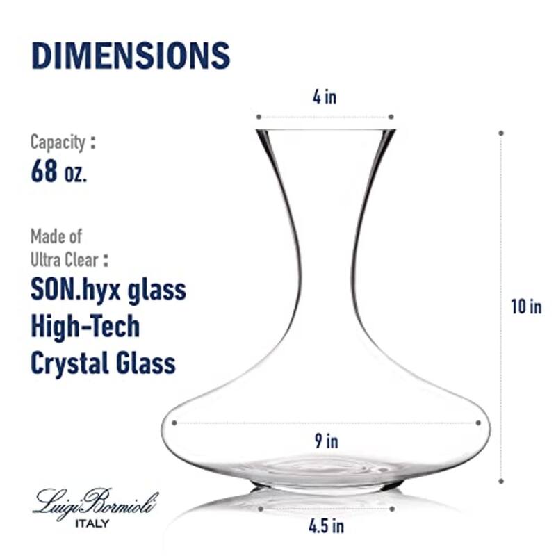 Luigi Bormioli Crescendo 68 Oz Decanter - 7.5" x 9" x 12"