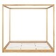 preview thumbnail 16 of 16, King Size Canopy Platform Bed with Support Legs