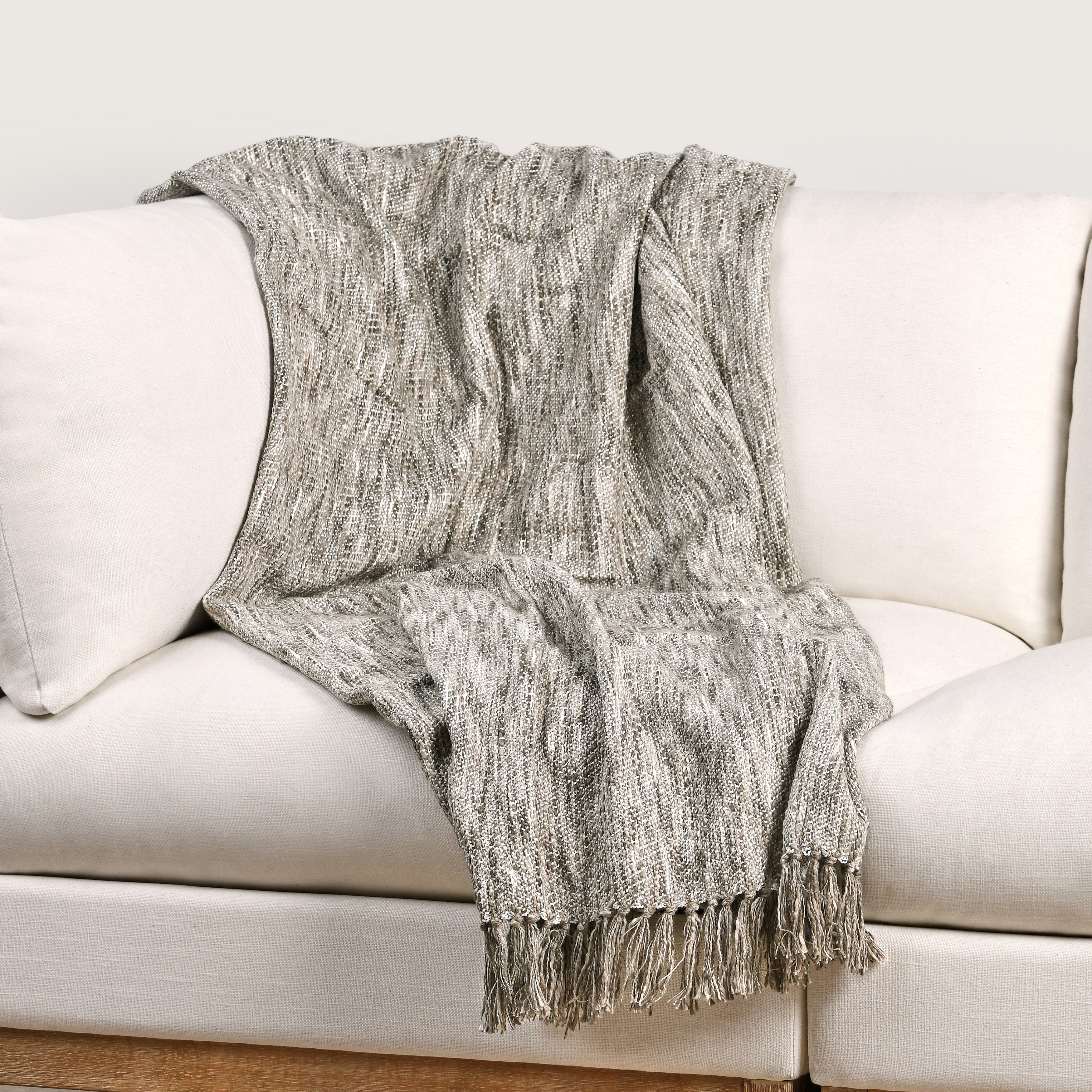 Villa by Classic Home Sharma 100% Cotton Linen 50x70 Throw Blanket