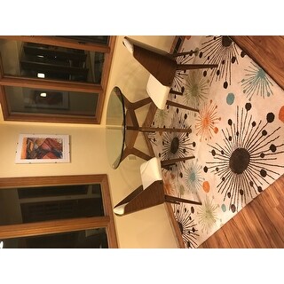 Carson Carrington Videbaek Walnut Dining Table Base - 30.25" x 28.75" x 30.25"