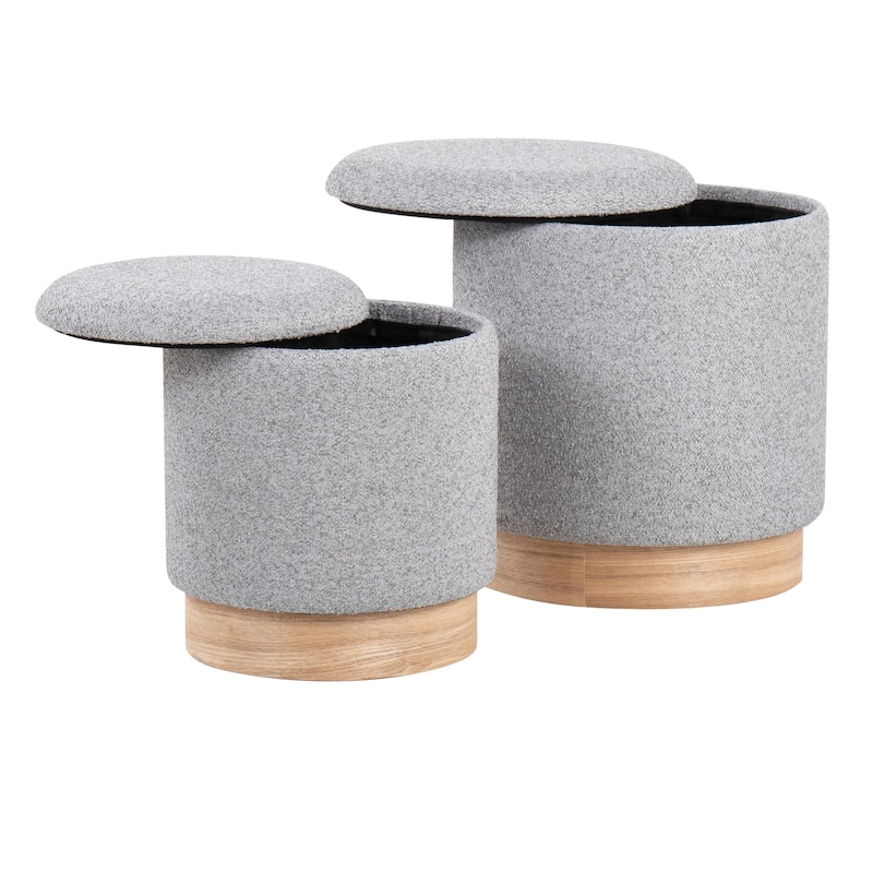 Carson Carrington Corday Terry Cloth Nesting Ottoman Set
