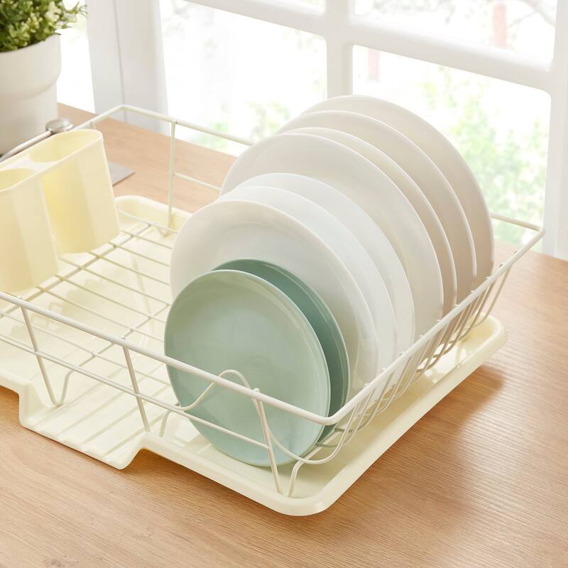 Sweet Home Collection 3-Piece Kitchen Sink Dish Drainer Set