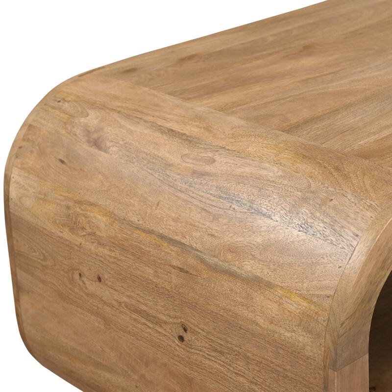 Larkora Contemporary Rectangular Wood Storage Coffee Table by Sevita - 51"L x 23"W x 18"H