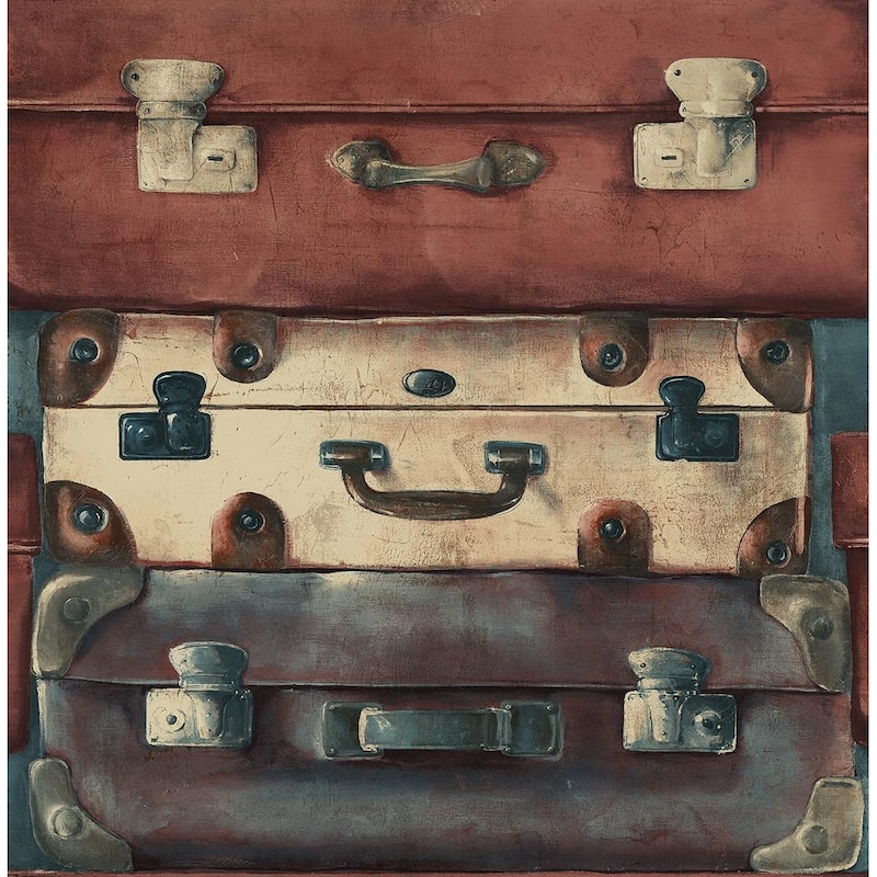 Seabrook Designs Preston Retro Cases Unpasted Wallpaper