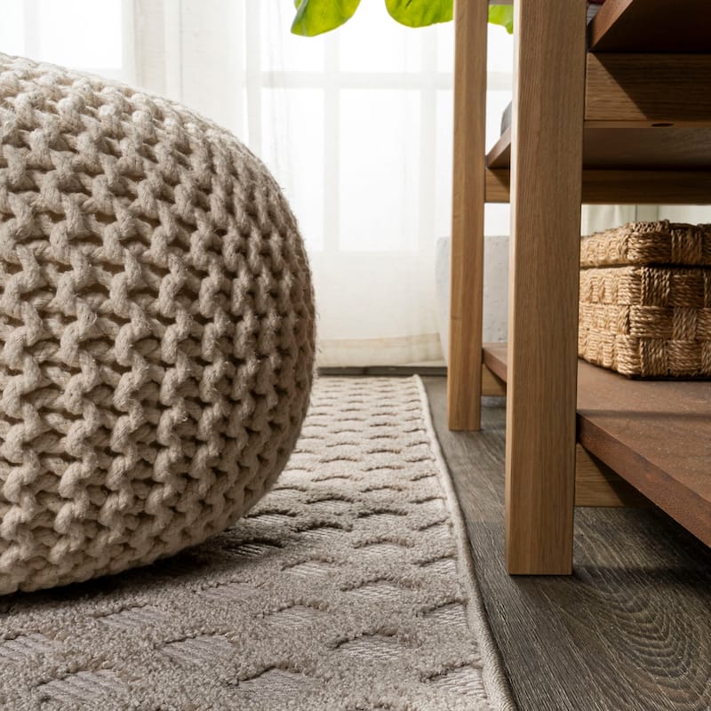 JONATHAN Y Citta High-Low Pile Mini-Diamond Trellis Indoor/Outdoor Area Rug