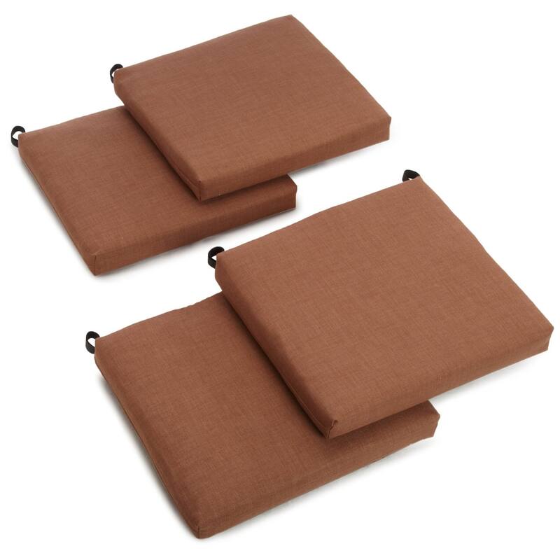 Blazing Needles Indoor/Outdoor Chair Cushions (Set of 4) - 20 x 19 - Mocha