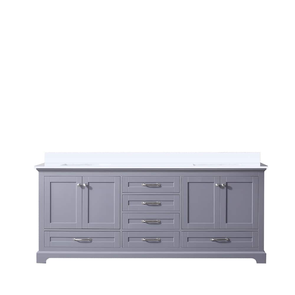 Dukes 80 in. W x 22 in. D White Double Bath Vanity and Cultured Marble Top