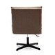 preview thumbnail 6 of 6, 360° Swivel Accent Chair, Cross Legged Office Chair, Adjustable Armless Wide Home Lounge Chair
