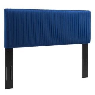 Modway Eloise Channel Tufted Performance Velvet Twin Headboard, Navy ...