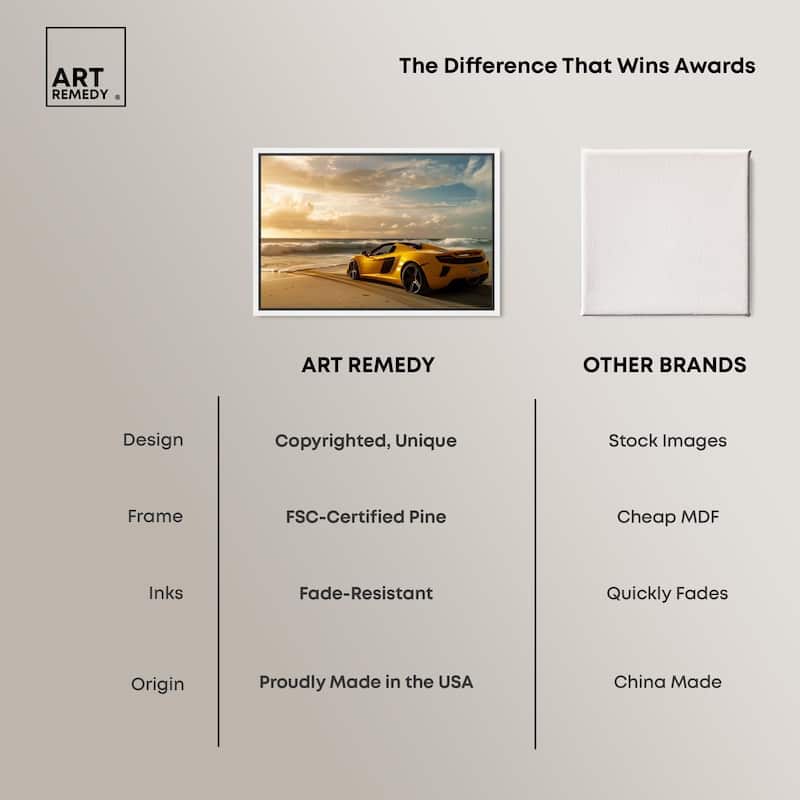 Beach Sports Car Canvas by Art Remedy