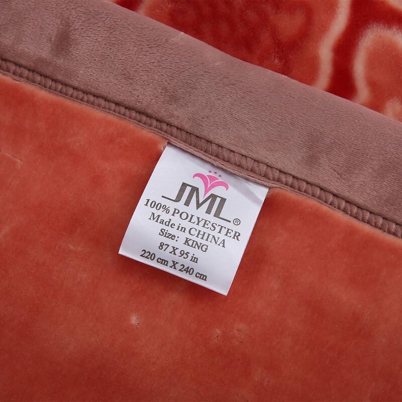 Reversible 10.5 Pounds Plush Fleece Blankets, 2 PLY A&B Design 87" x 95" Bed Blankets for Winter